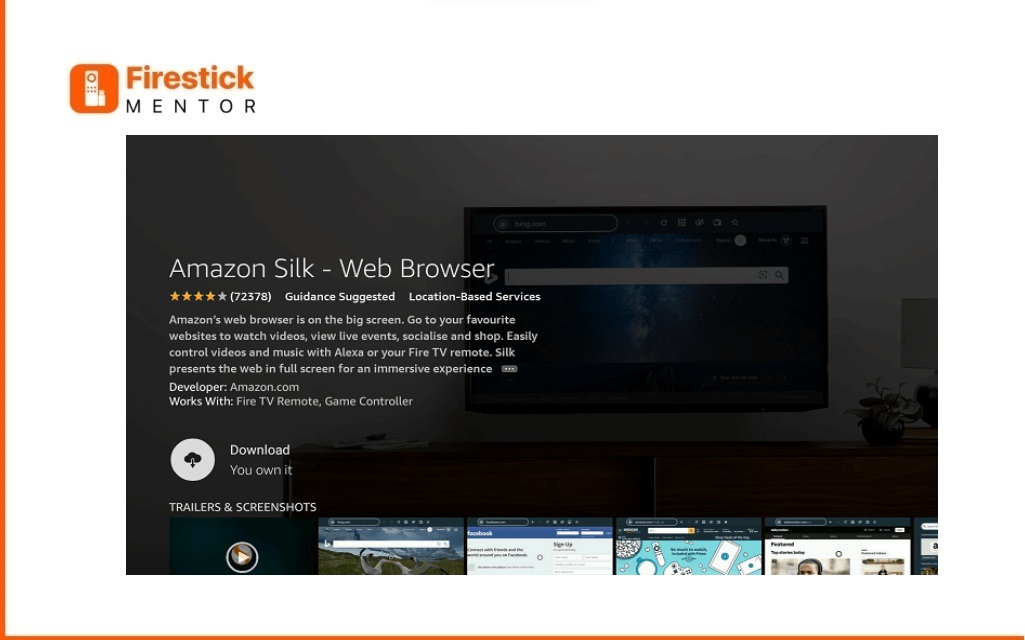 Get Silk Browser on Fire TV Step 5