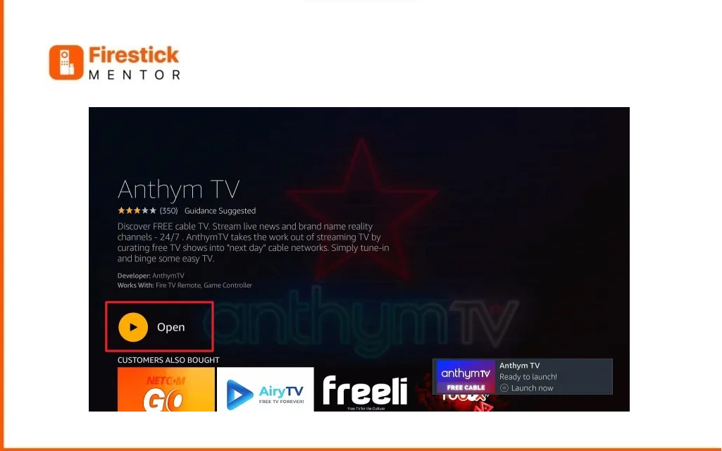 Procedure to Install AnthymTV on FireStick
