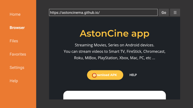 astoncinema.github.io website link to download APK