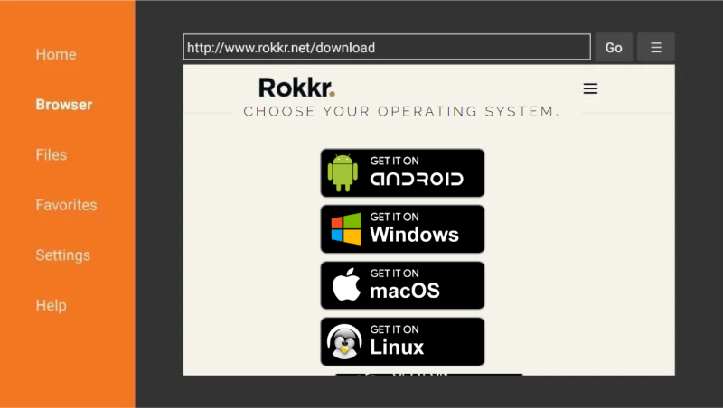 Click on Get it on Android and Rokkr APK file will begin to download. 